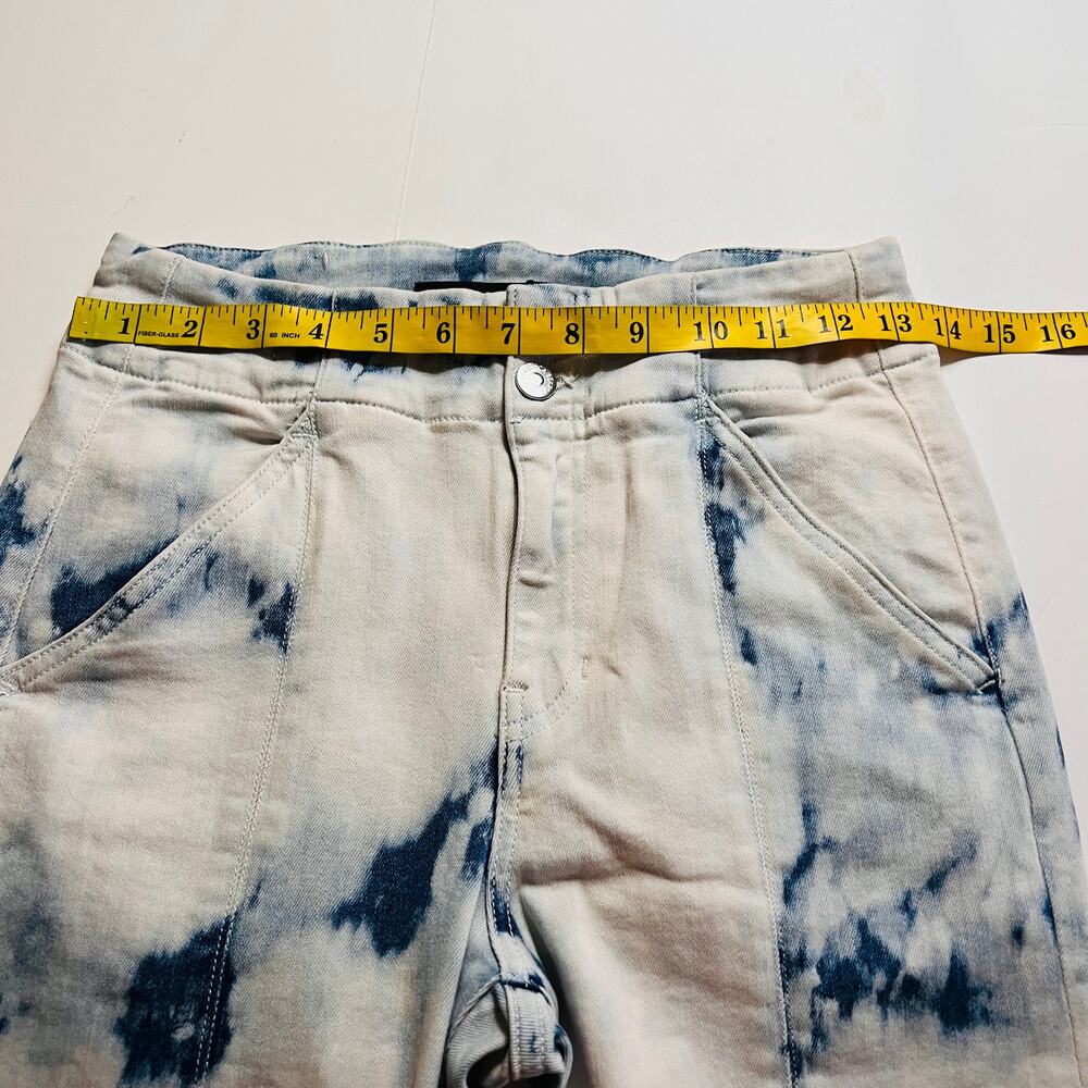 Veronica Beard Khaille Tie Dye High Rise Straight Leg Crop Jeans Size 25 NWT - Picture 10 of 14